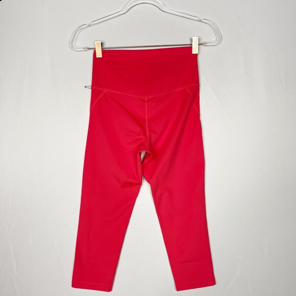 Girlfriend Collective Small S Pink Geranium High Rise Cropped Leggings Workout - Picture 2 of 10